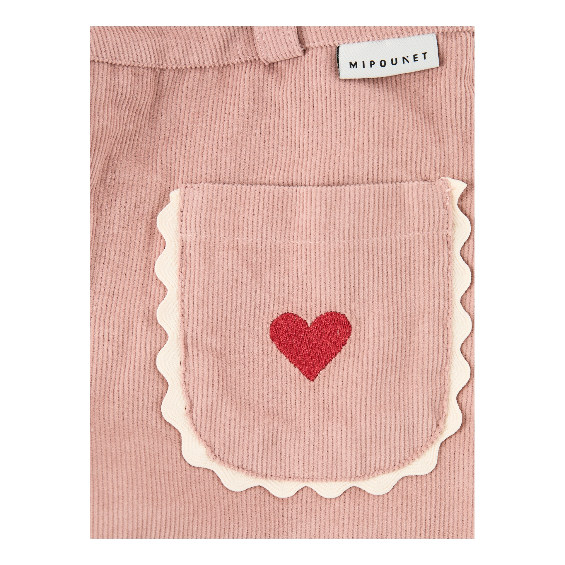 Mipounet 'Géraldine' Rosé corduroy trousers, Front view – UNGER.DE