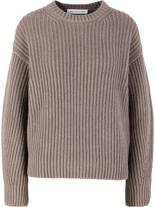 'Pamy' Taupe Stonewashed Cashmere Jumper
