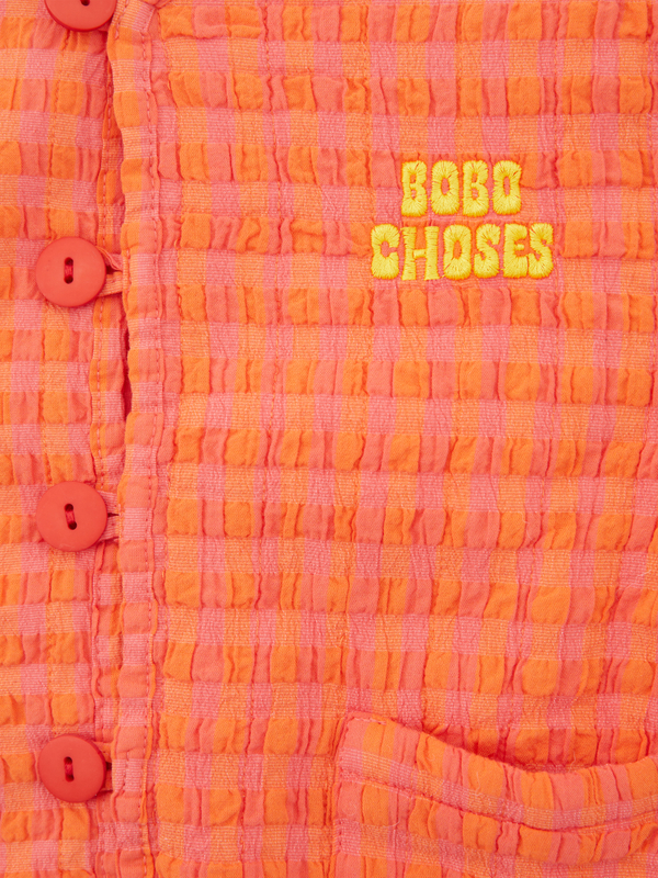 Gepolsterte Jacke 'Vichy' Pink/Orange