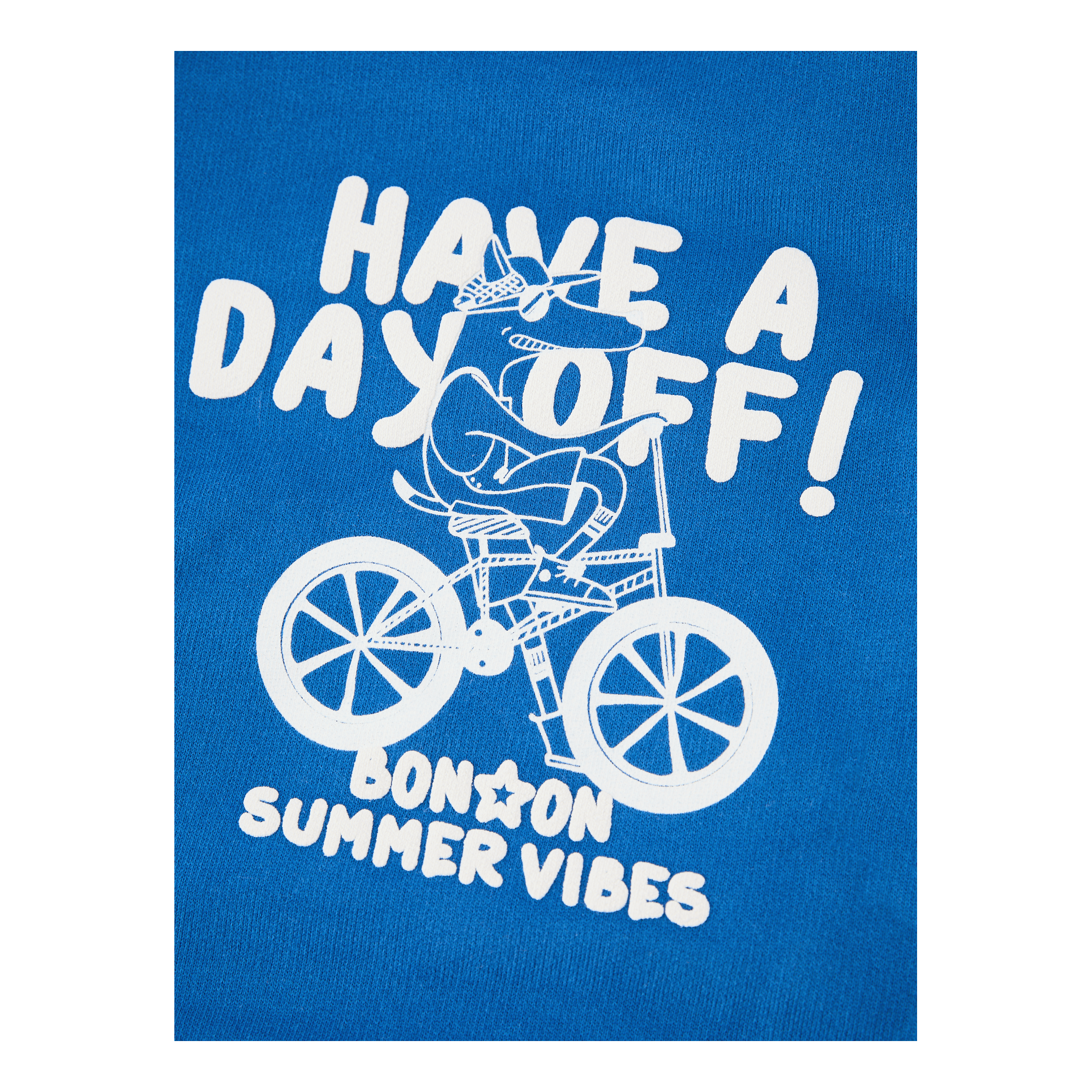 Bonton Sweatshirt 'Lame Dayoff' Blau, Frontansicht – UNGER.DE