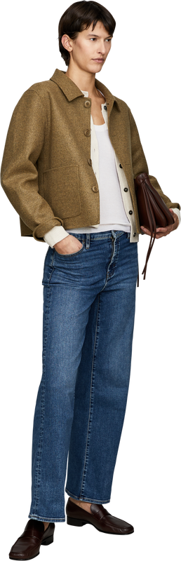 Straight-Leg Jeans 'Le Slim Palazzo' Blau