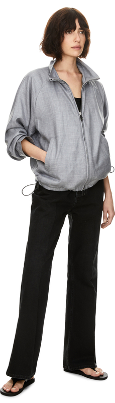 Jacke 'Brice' aus Oxford-Stoff Grau