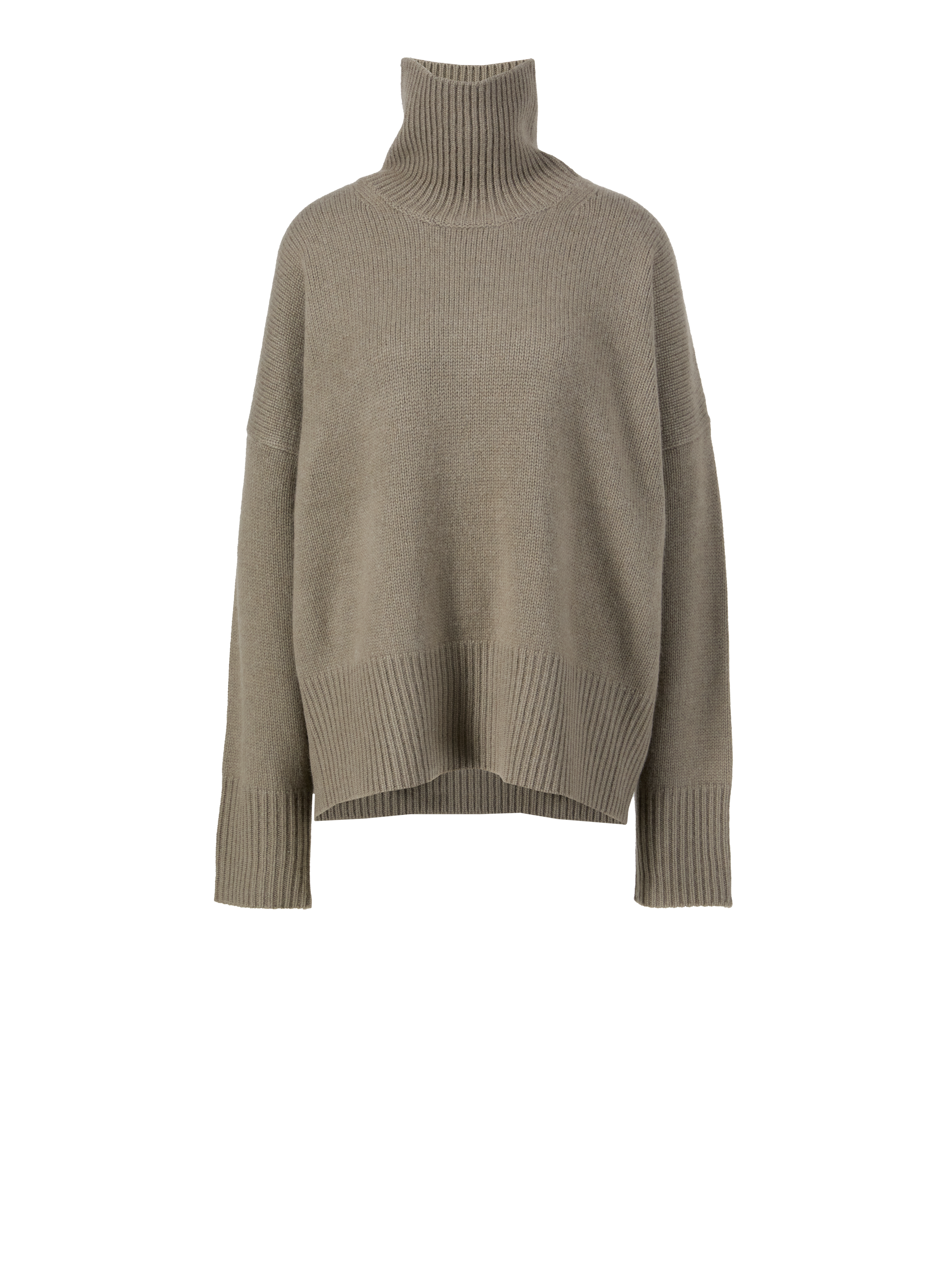 Cashmere-Rollkragenpullover Khaki