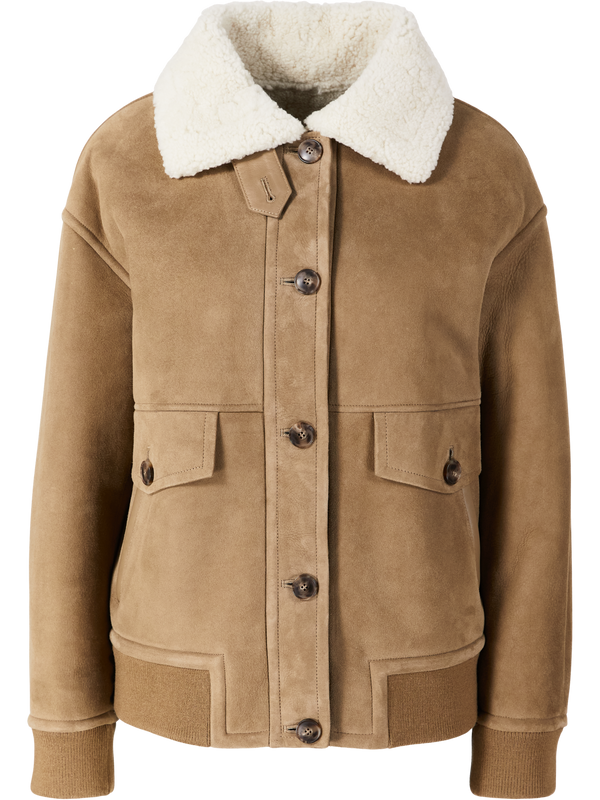Shearling Bomber jacket light brown