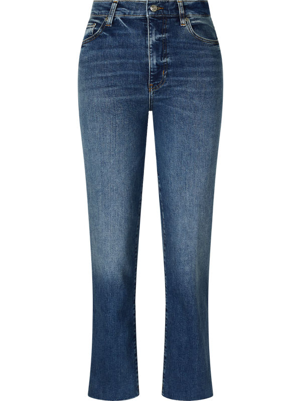 'Le Sleek' Straight-Leg Jeans, Medium Blue