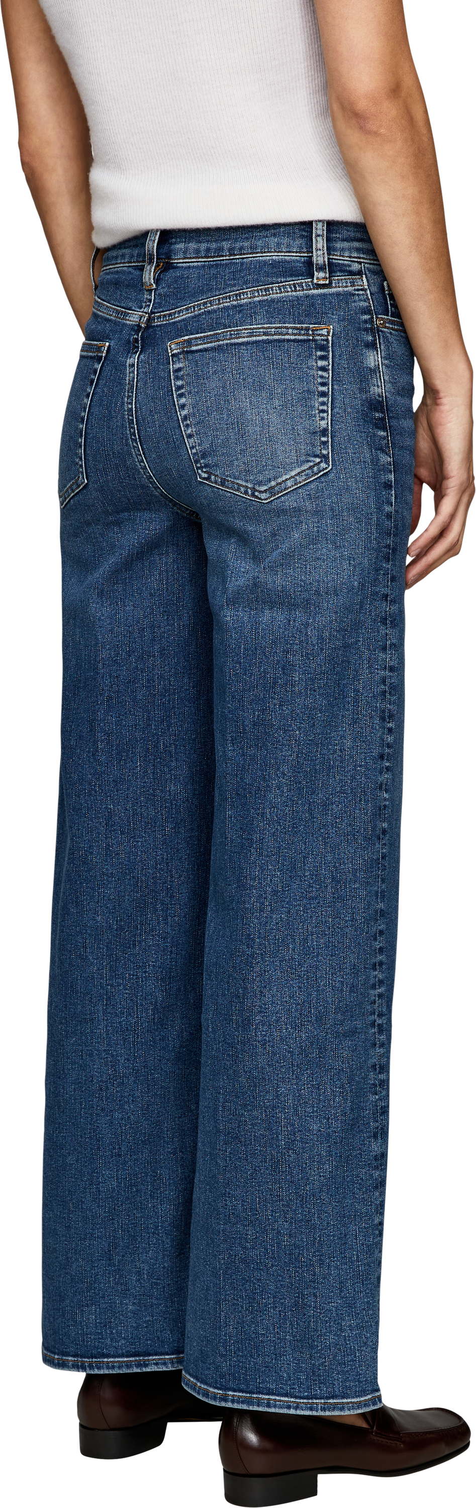 Frame Straight-Leg Jeans 'Le Slim Palazzo' Blau, Rückansicht – UNGER.DE