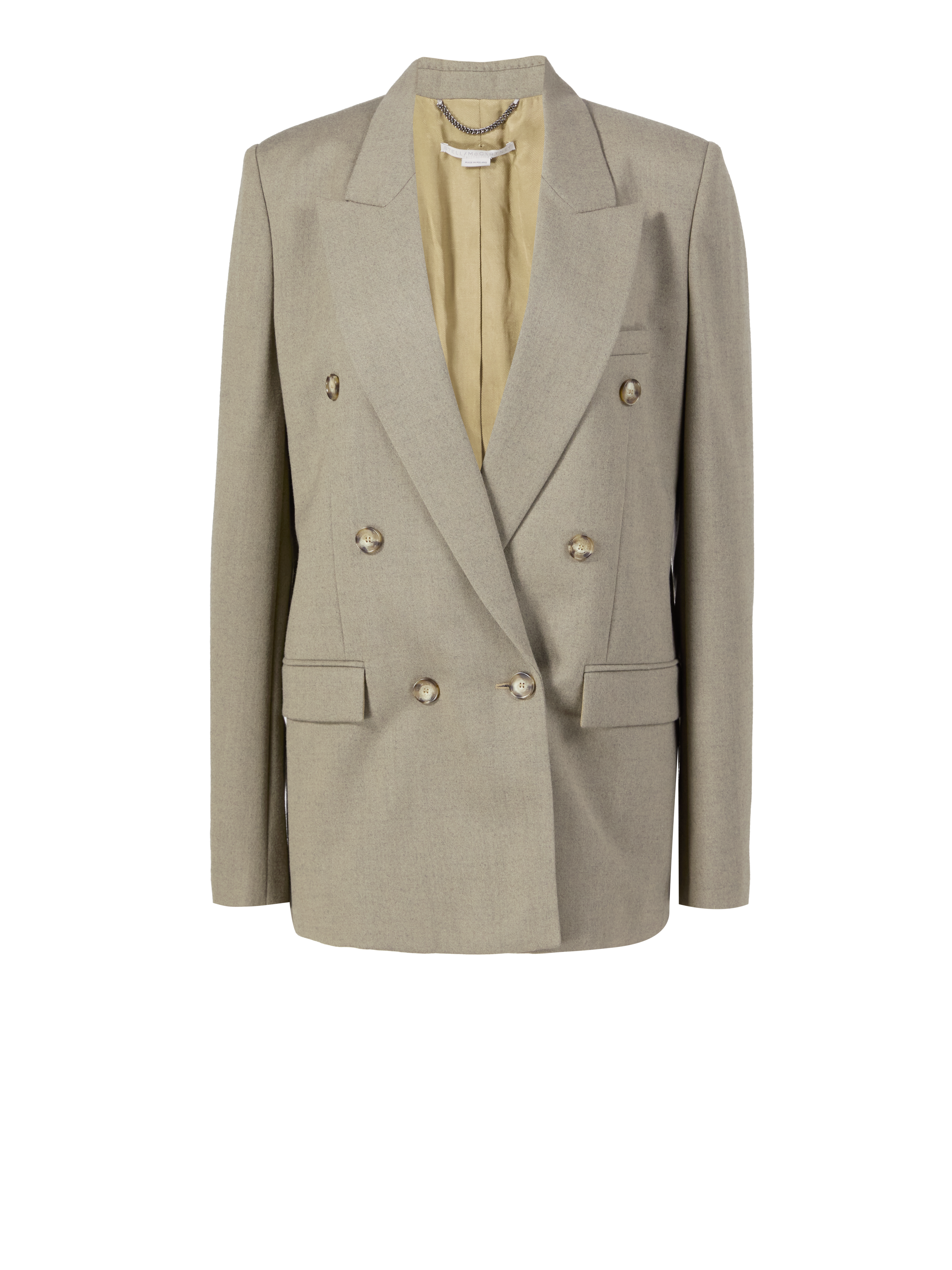 Doppelreihiger Wollblazer Khaki