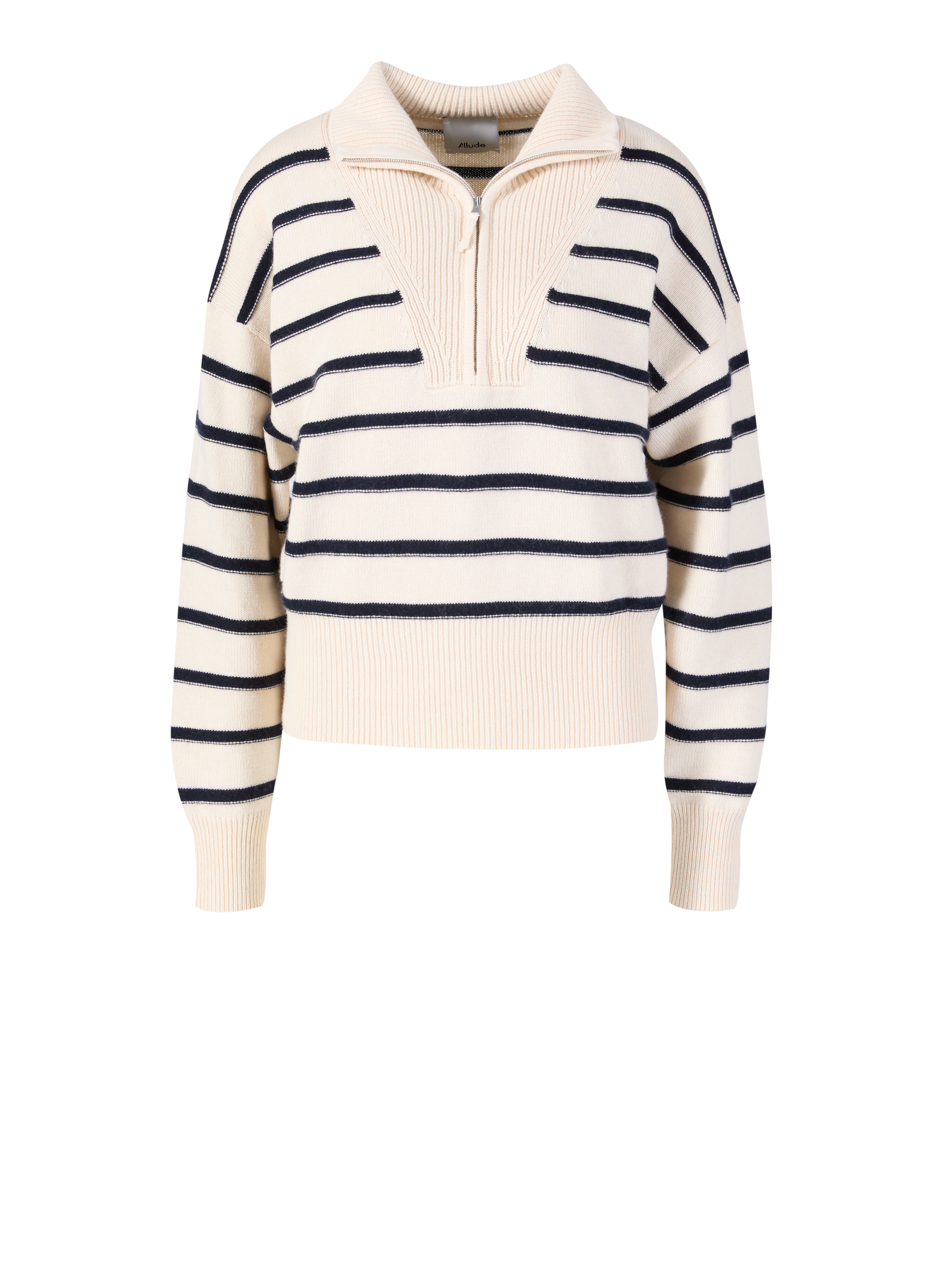 Baumwoll-Cashmere-Pullover Marineblau