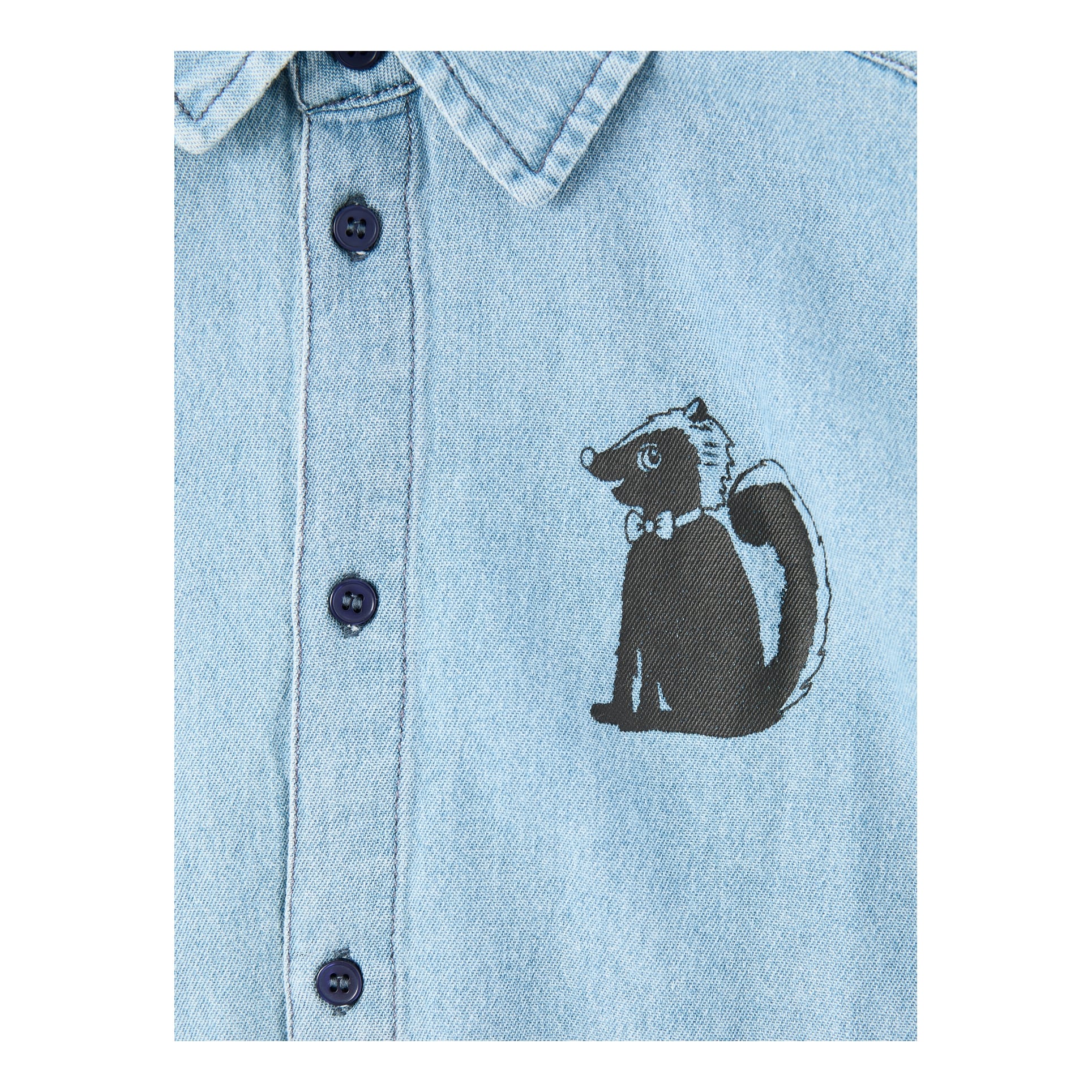 Mini Rodini Jeanshemd Blau, Detailansicht – UNGER.DE