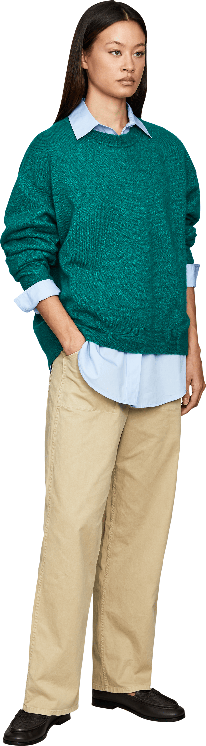 Iris von Arnim Cashmere-Seidenpullover 'KALENA 50' Mela, Modelansicht – UNGER.DE