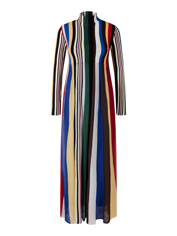 Stretch-Maxikleid Red Multicolour