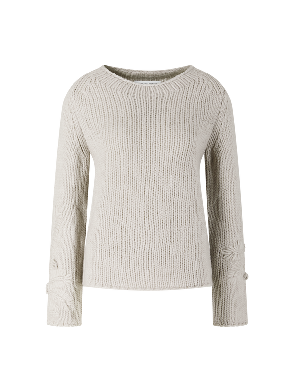 Cashmere-Seidenpullover 'Jylliana Embroidery' Kitt