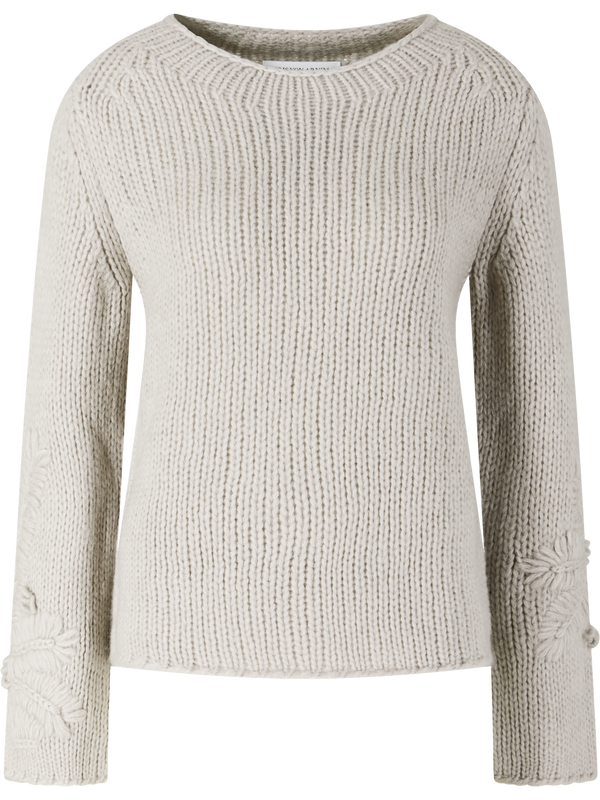 Cashmere-Seidenpullover 'Jylliana Embroidery' Kitt