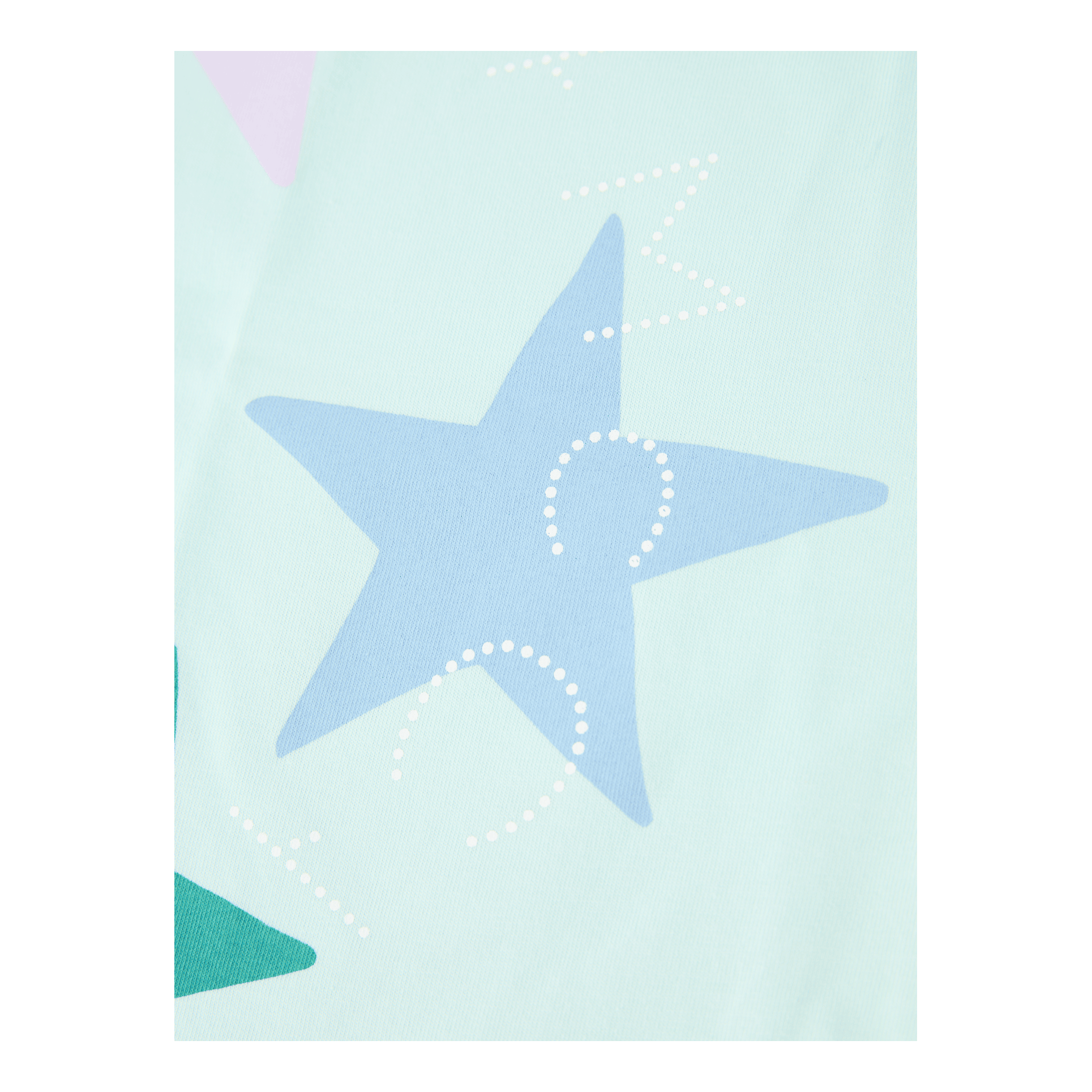 Stella McCartney Kids T-Shirt mit Sternen-Print Türkis, Frontansicht – UNGER.DE