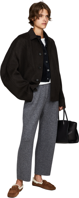 Brushed cashmere cardigan ‘Lucianne’ Black