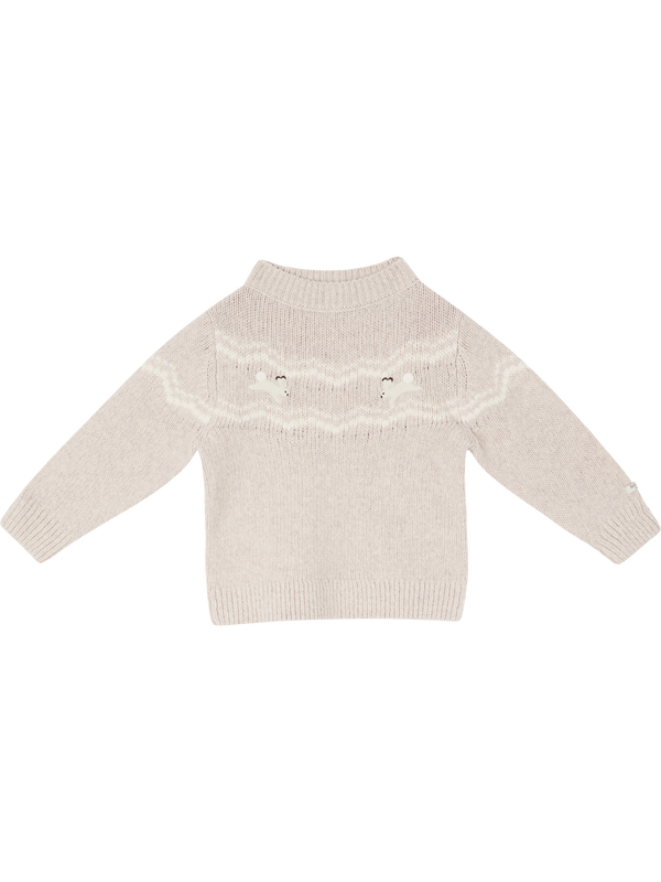 'Yohana' merino wool jumper in Rosé