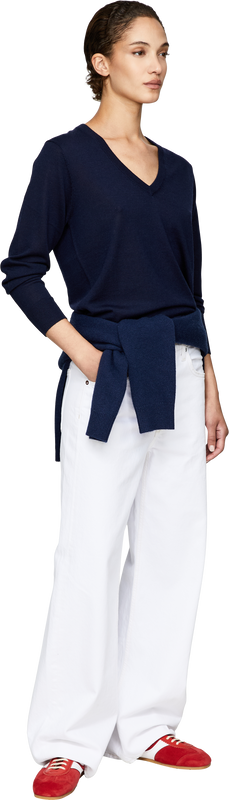 Woll-Cashmere-Seidenpullover Midnight