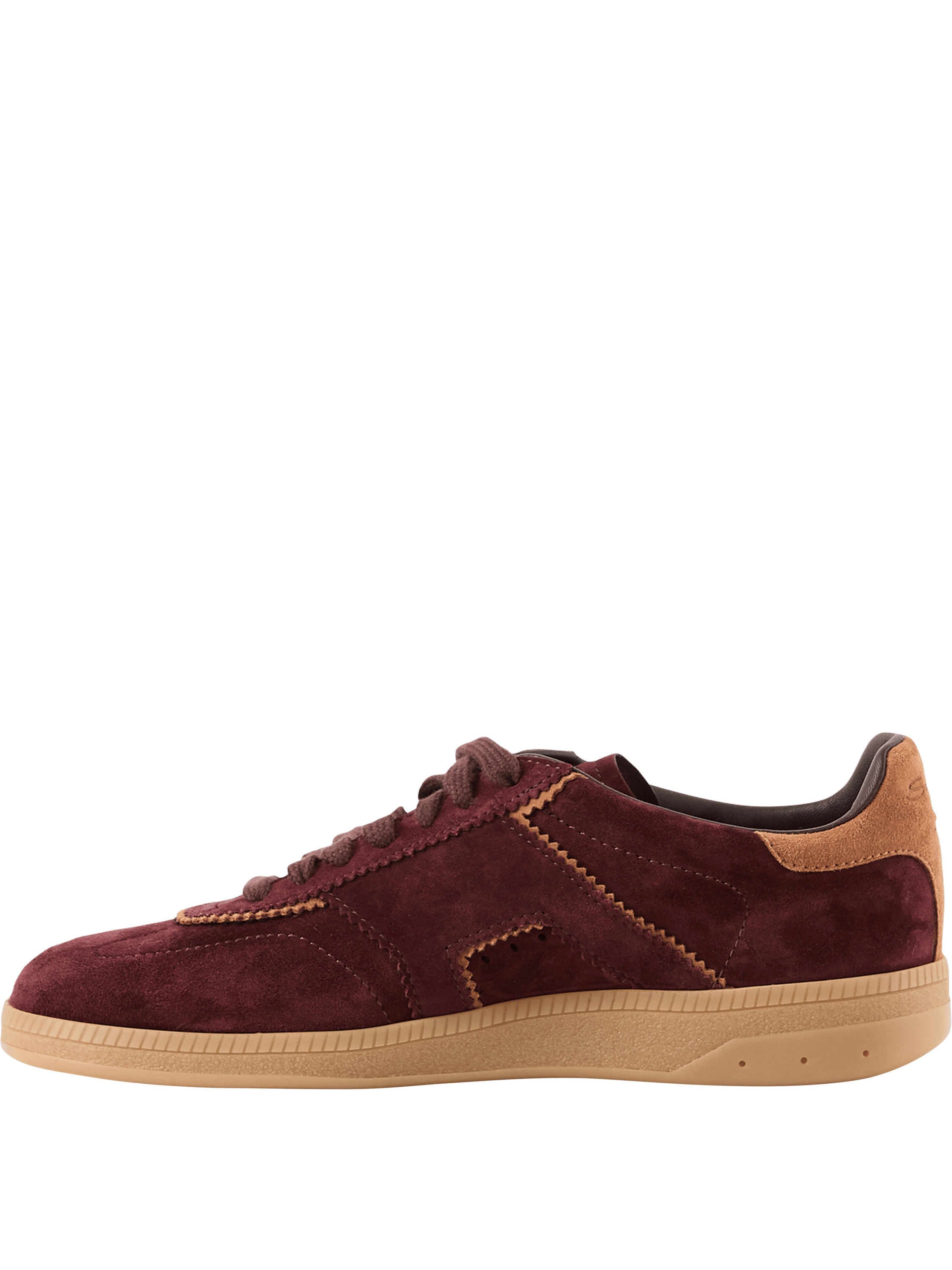 Santoni Bordeaux leather trainers, Front view – UNGER.DE