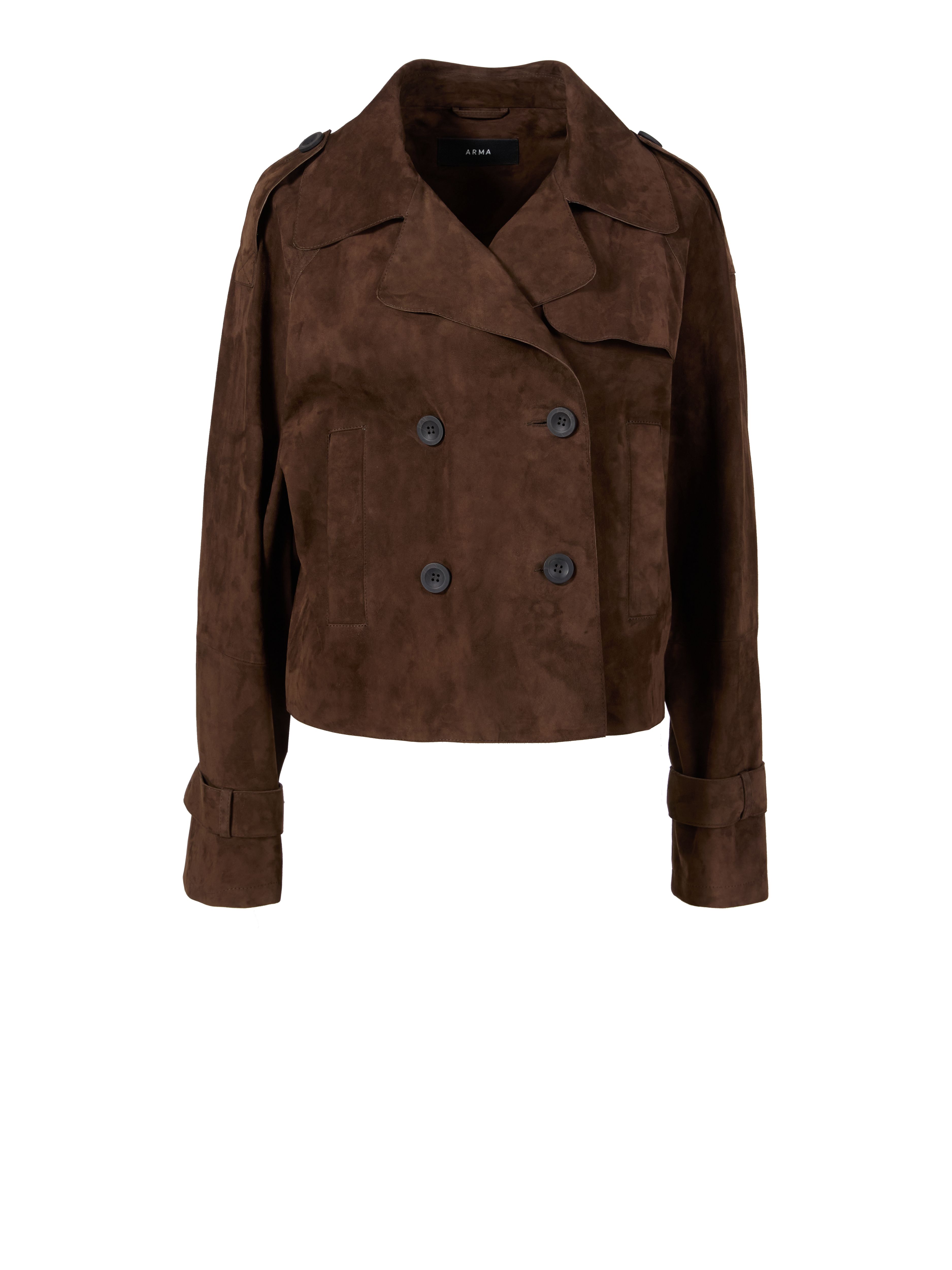 Velourslederjacke 'Sia' Braun