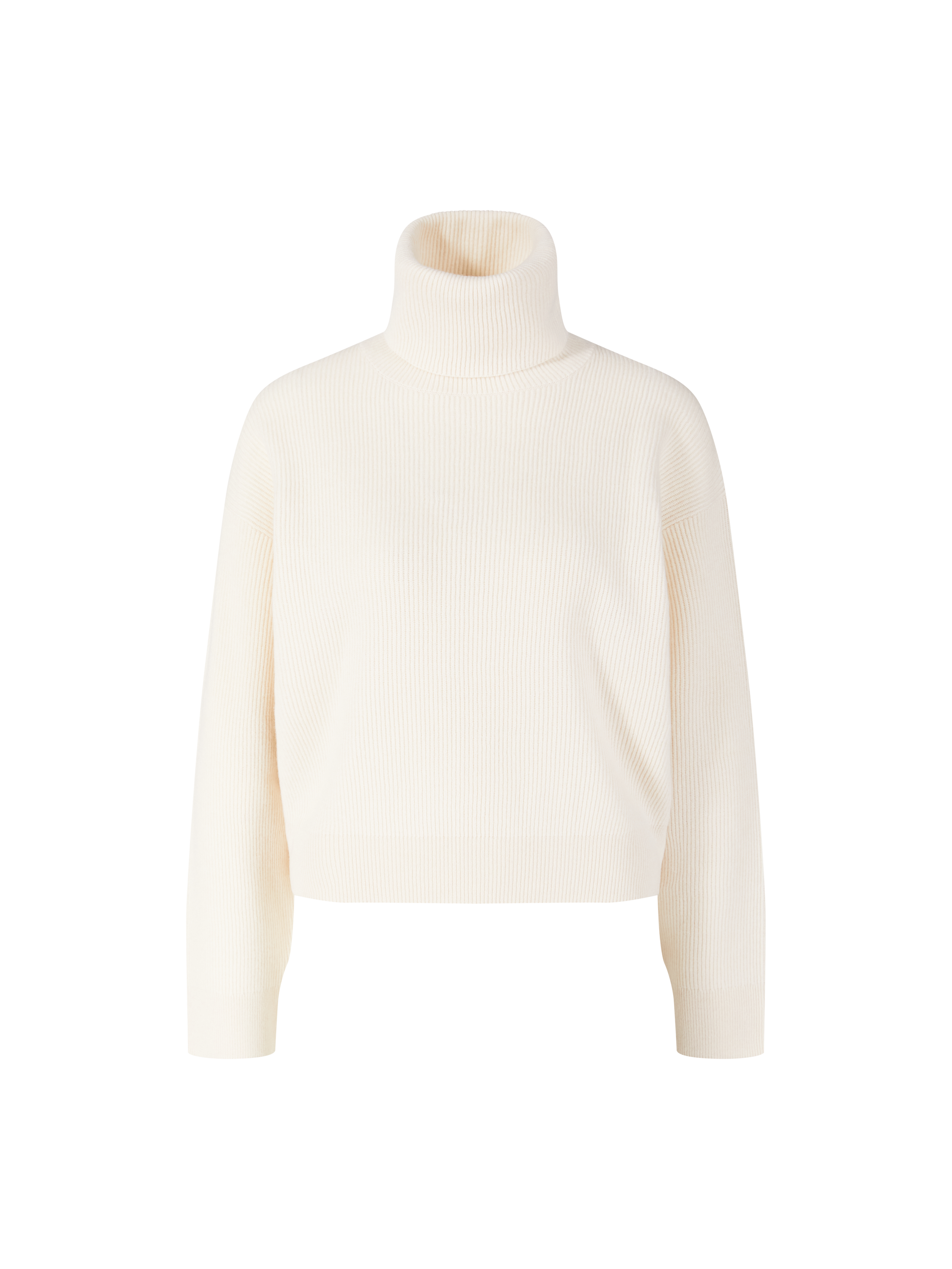 Wool and cashmere turtleneck jumper cream
