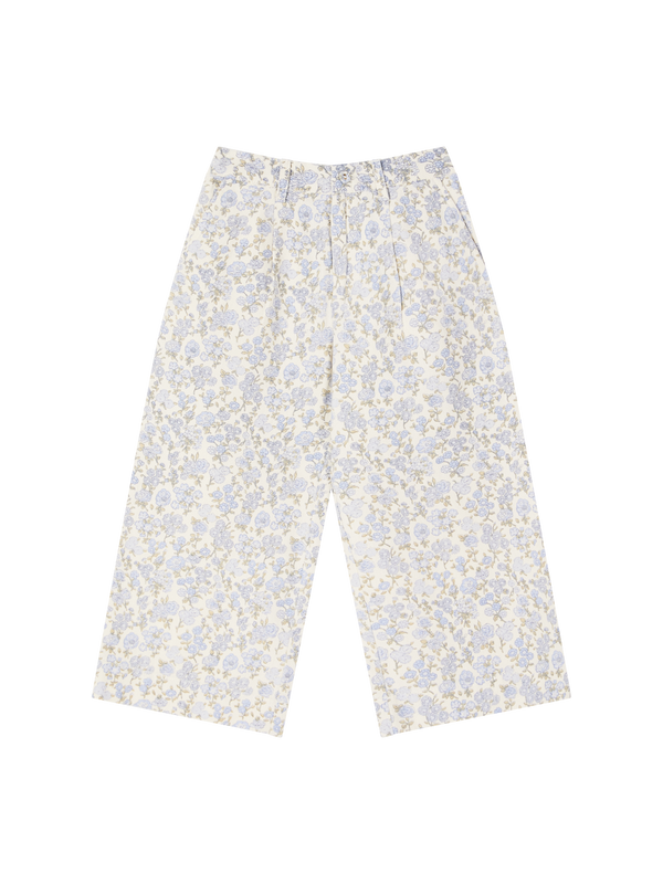 Florale Hose Hellblau