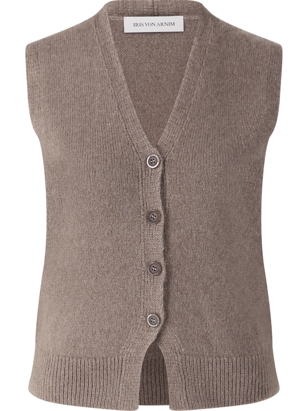 Cashmere-Seidentop 'Rena' Taupe