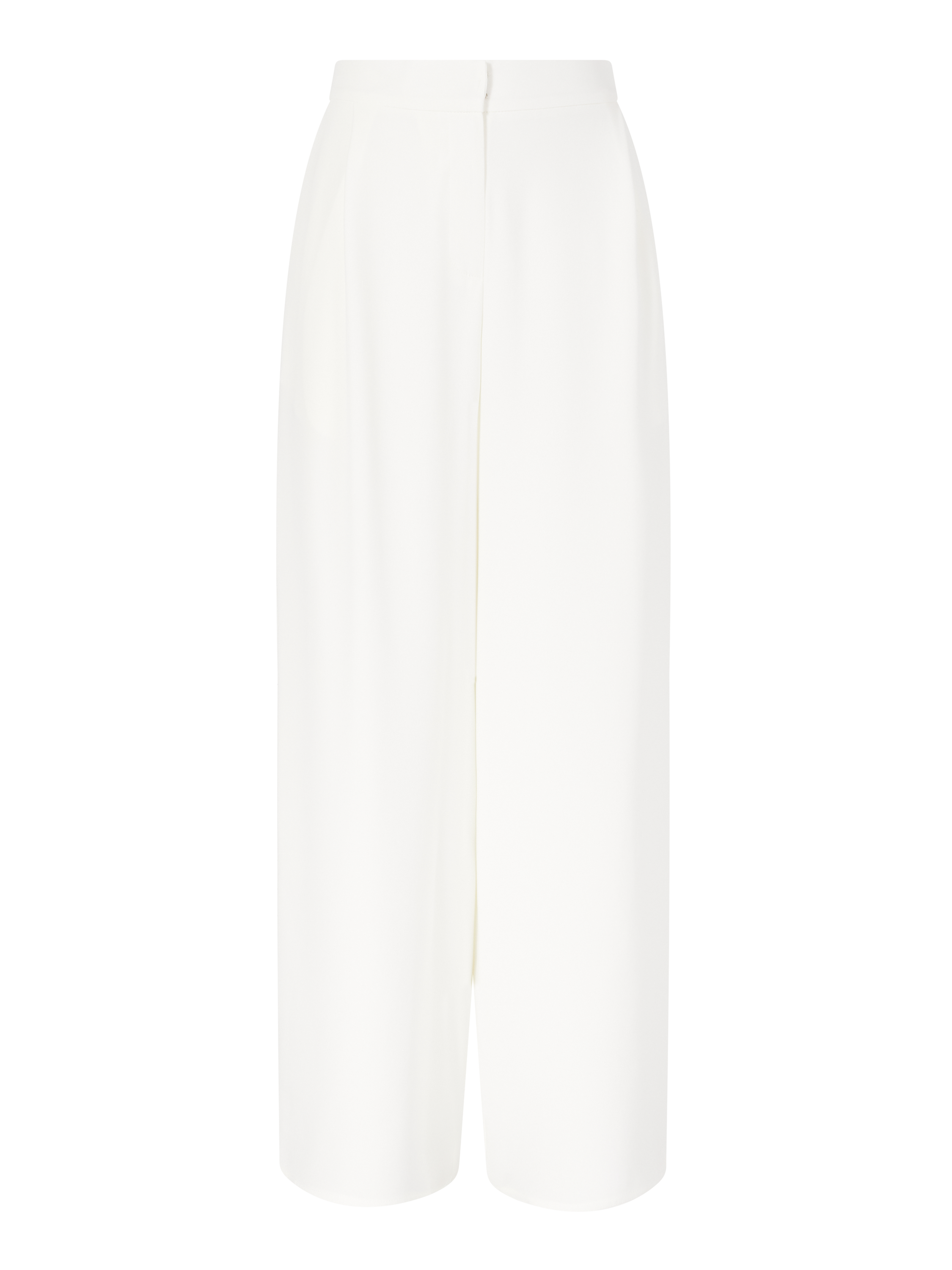 Ausgestellte Seidenhose Weiß