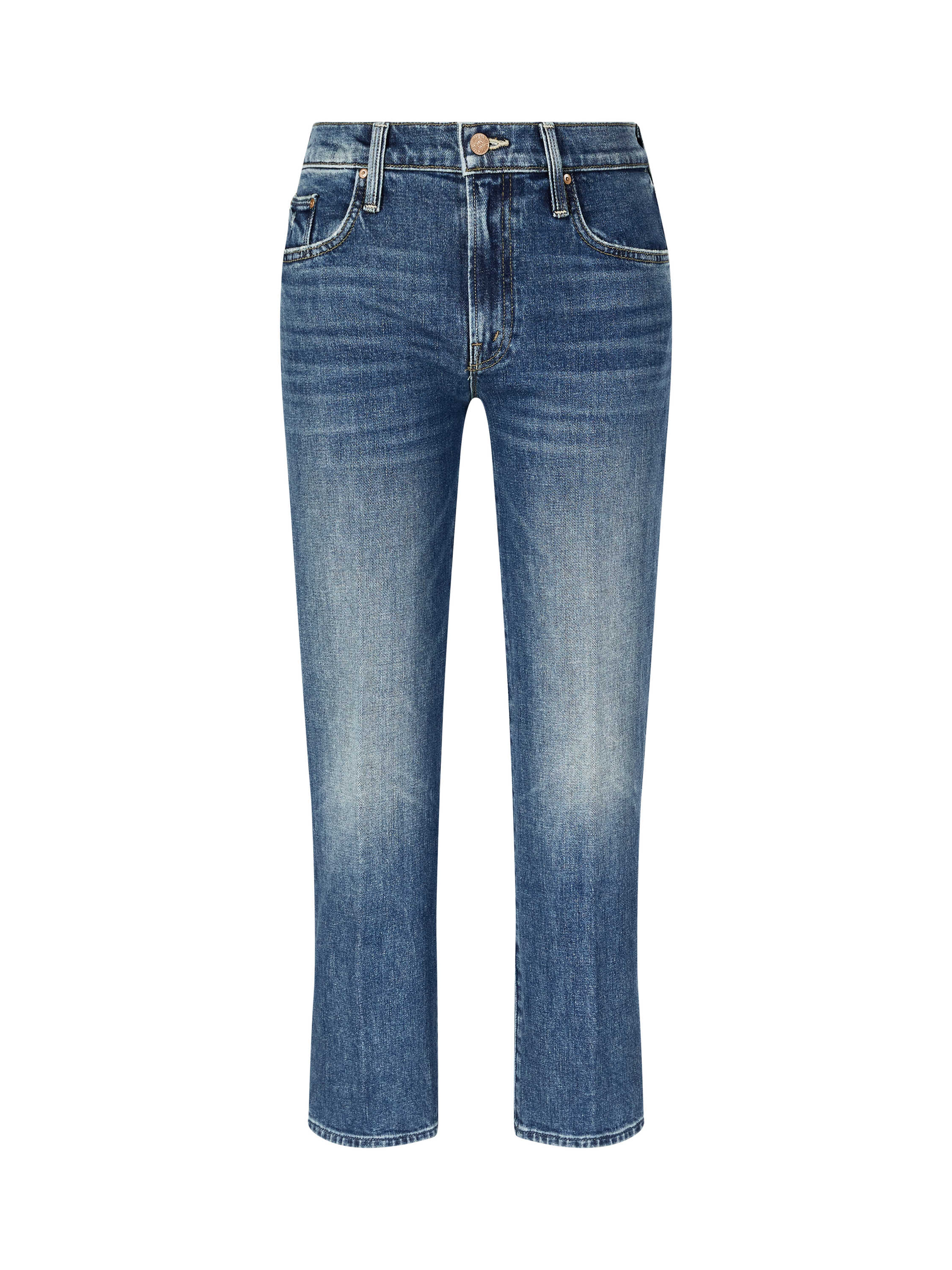 Straight-Leg Jeans 'The Mid Rise' Mittelblau