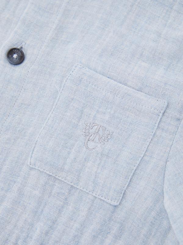 Baumwollhemd Hellblau