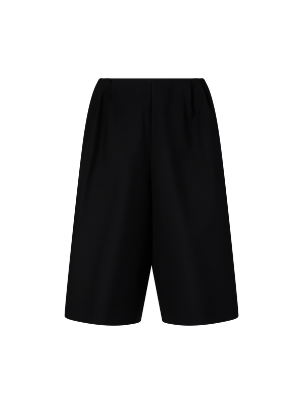 Wide-leg wool shorts 'Fauna' black