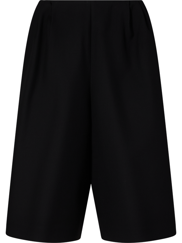Wide-leg wool shorts 'Fauna' black