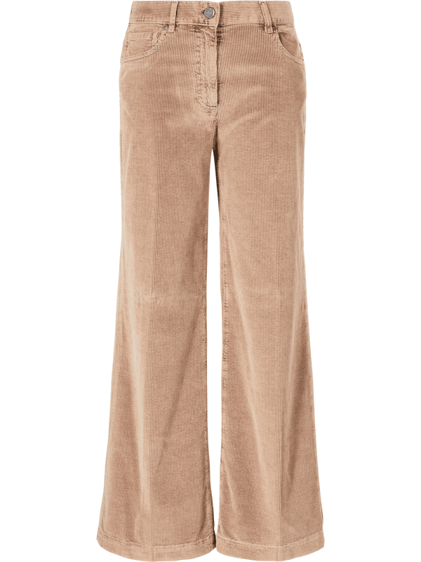 Weite Cordhose Beige