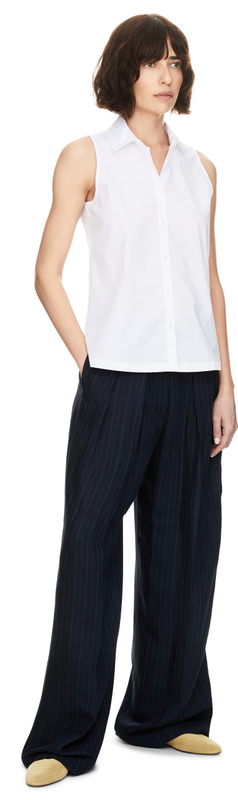 Hemdblusentop 'Uma' Weiß