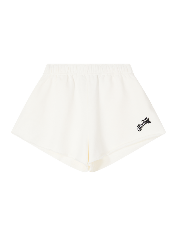 Shorts 'Mazus' mit Logo-Stickerei Cremé