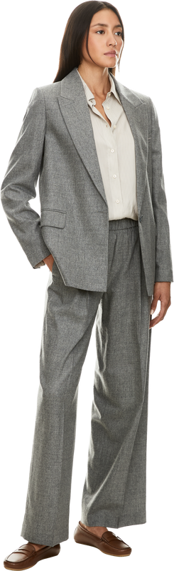 Woll-Cashmere-Blazer Grau