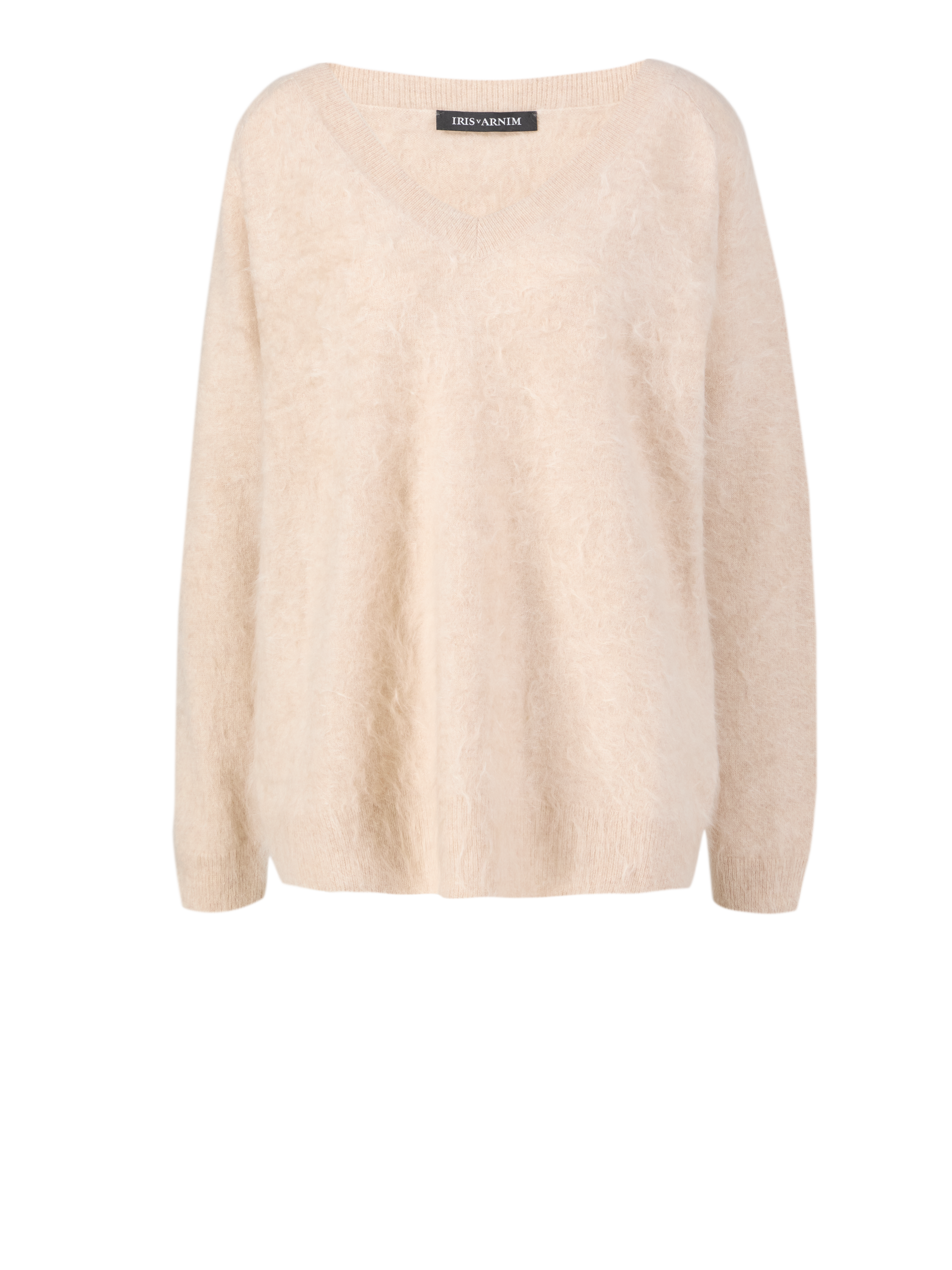 Cashmere sweater 'Laguna' with V-neck Cream