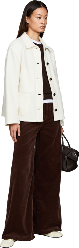 'Bill Workwear' Cashmere and Silk Jacket, White