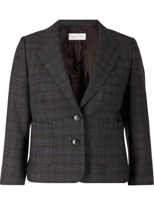 Karierter Blazer 'Bamis' Braun