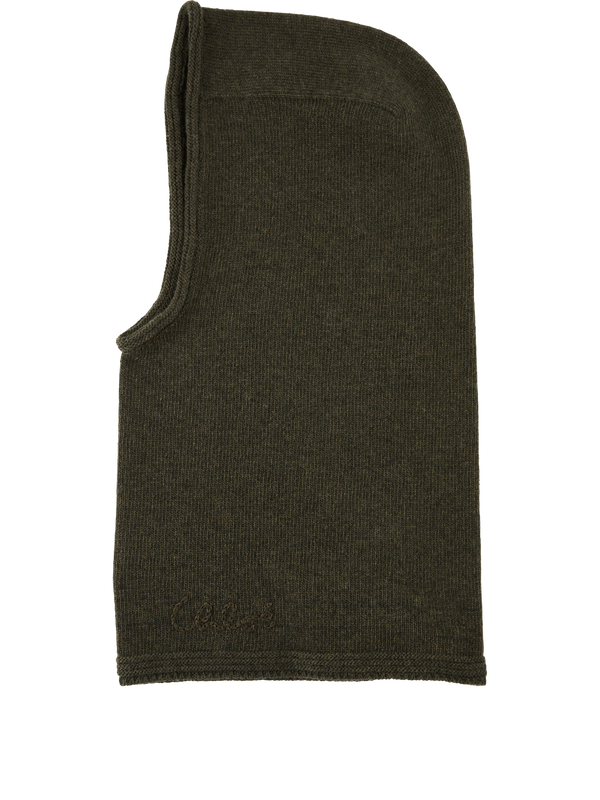 'Iconic' wool balaclava dark green
