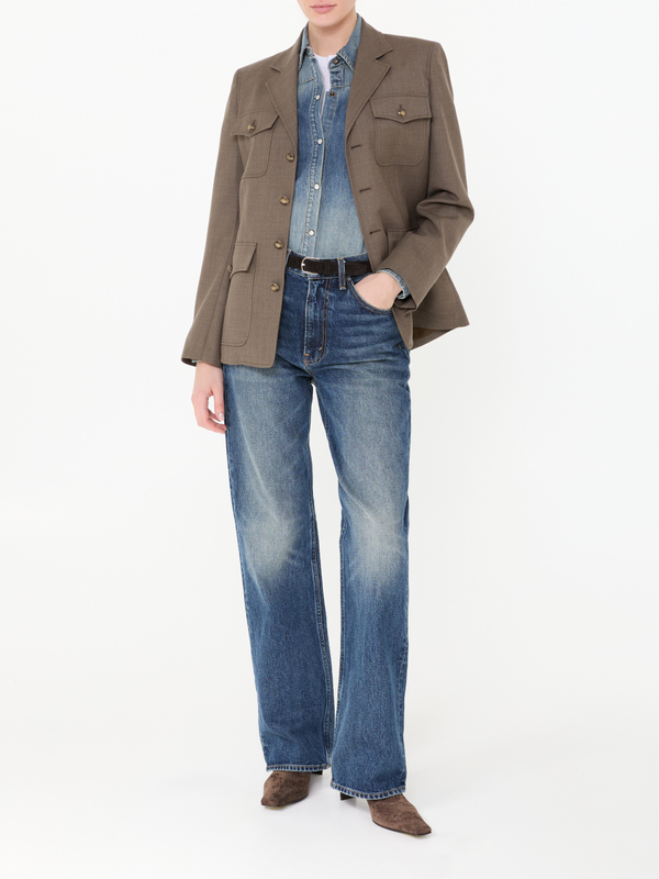 Jeanshemd 'Travis' Blau