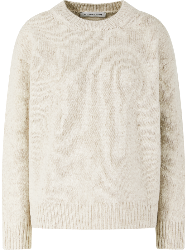 ‘Terenza’ oversized wool and cashmere jumper in Alabaster