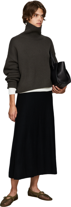Cashmere-Pullover 'Zerlina' mit Rollkragen Dark Fern