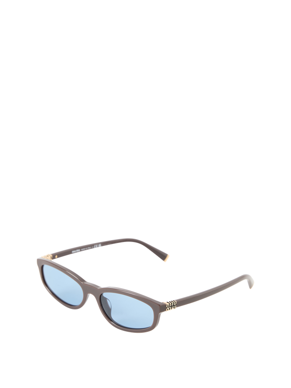 Sonnenbrille mit Logo Braun