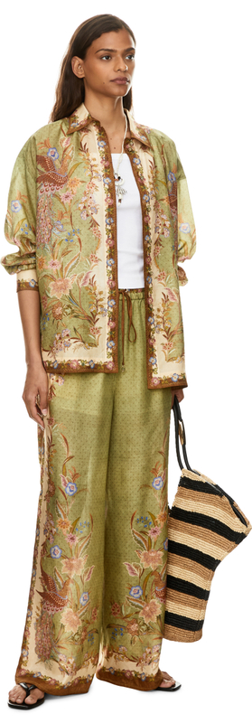 Florales Seidenhemd 'Indra' Multi