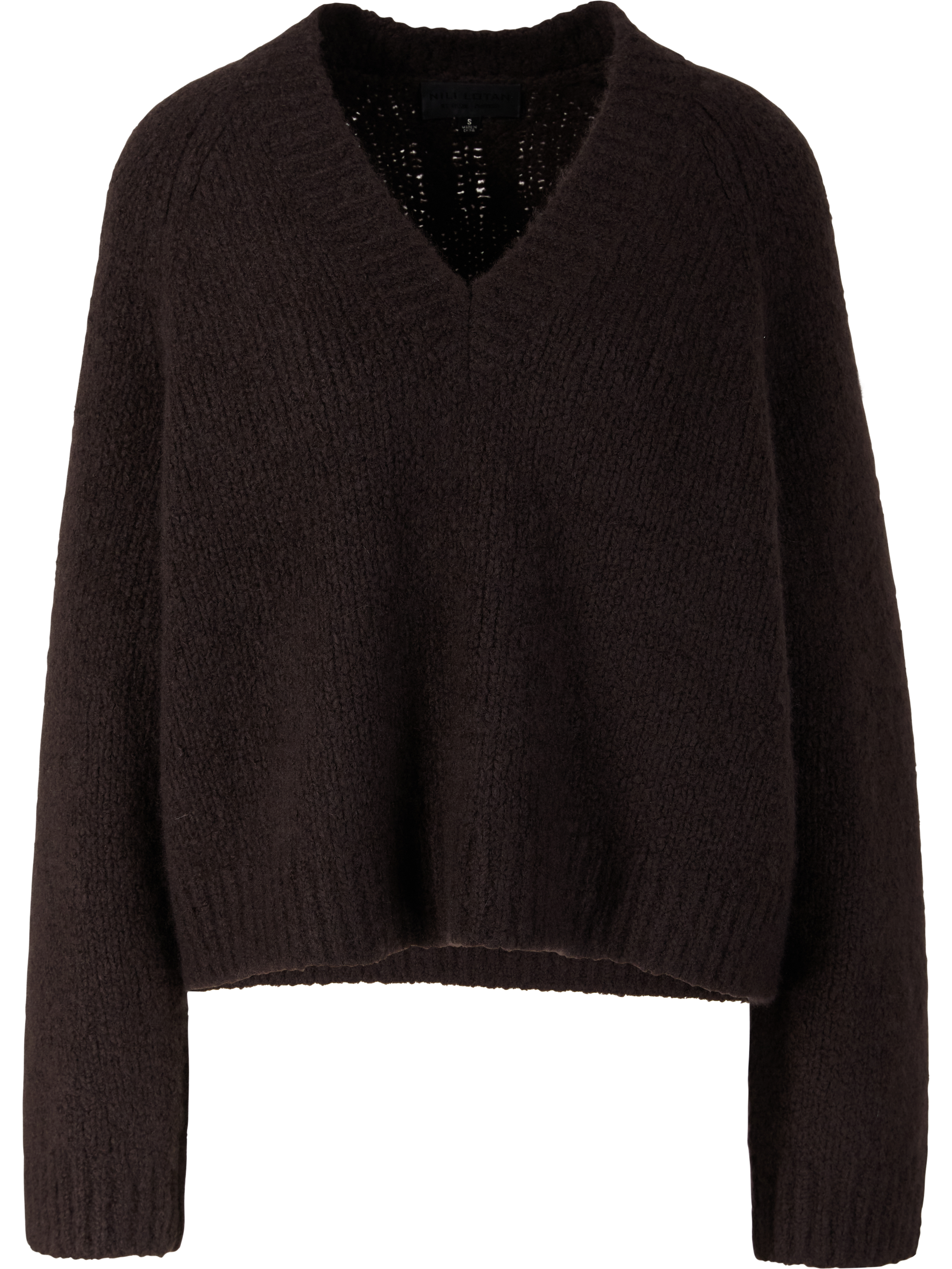 NILI LOTAN Cashmere-Seidenpullover 'Isley' Dunkelbraun, Produktansicht – UNGER.DE