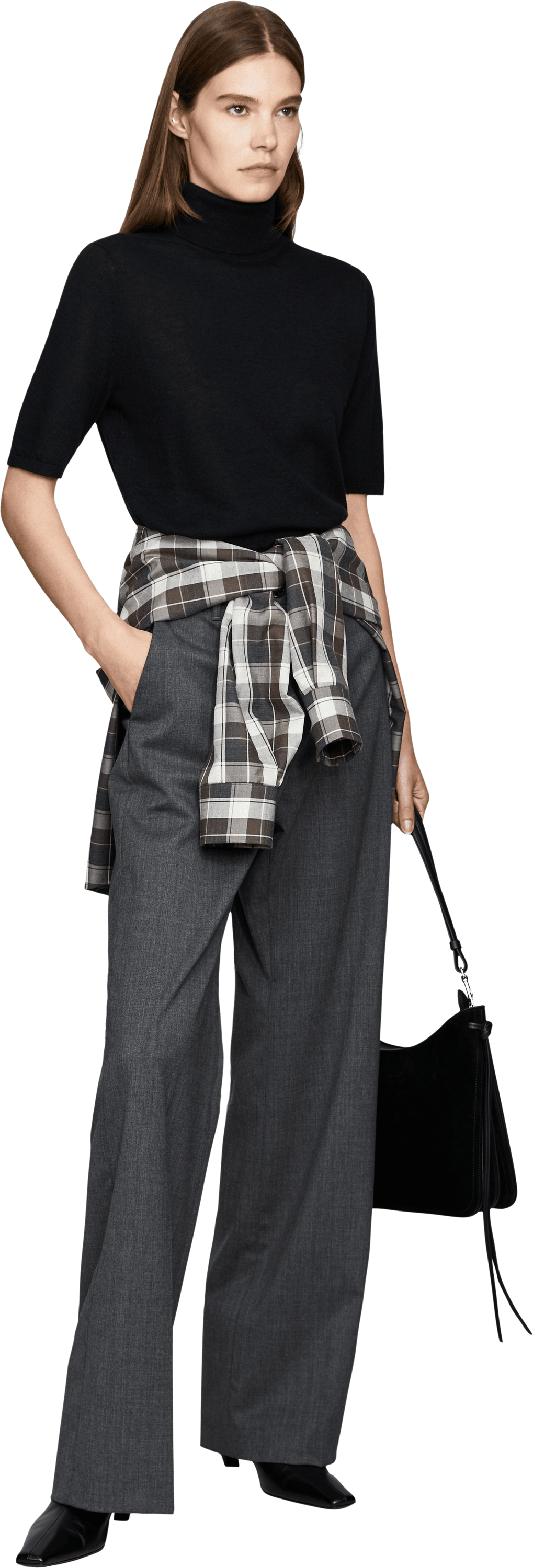 nine:inthe:morning Wollhose 'Nala' Grau, Modelansicht – UNGER.DE