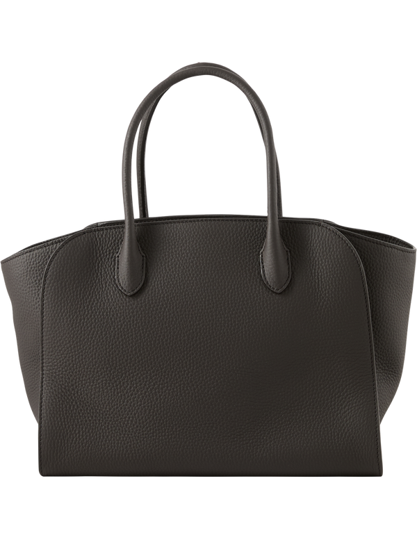 Handtasche 'Marlo 12' aus genarbtem Kalbsleder Walnussbraun