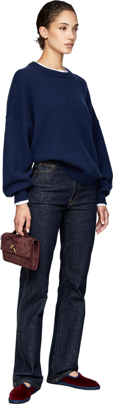 Cashmere jumper with a bubble silhouette – Midnight