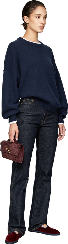 'The Bubble Roundneck' cashmere jumper in Midnight