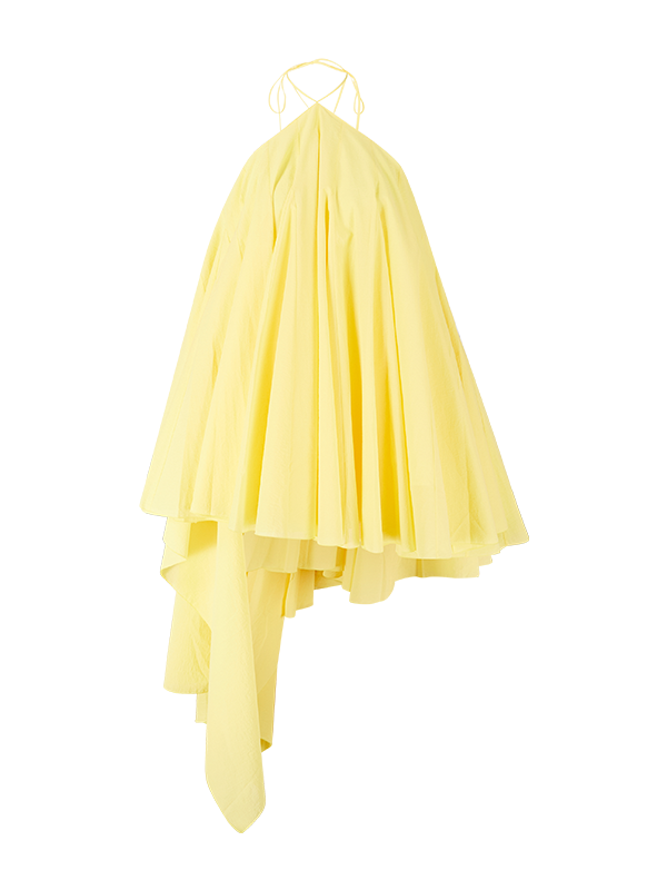 Asymmetrisches Trapezkleid 'La Robe' Gelb